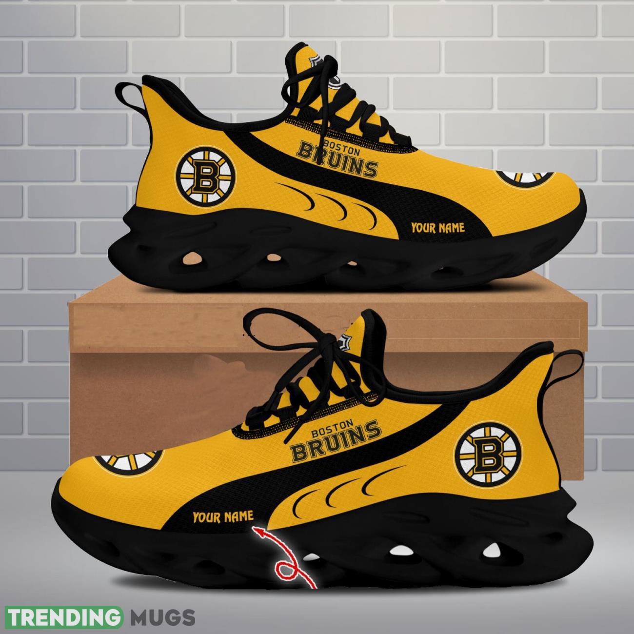 Boston Bruins Max Soul Shoes Custom Name Personalized Sneakers Running Gift Max Soul Boston Bruins Max Soul Shoes Custom Name Personalized Sneakers Running Gift Max Soul