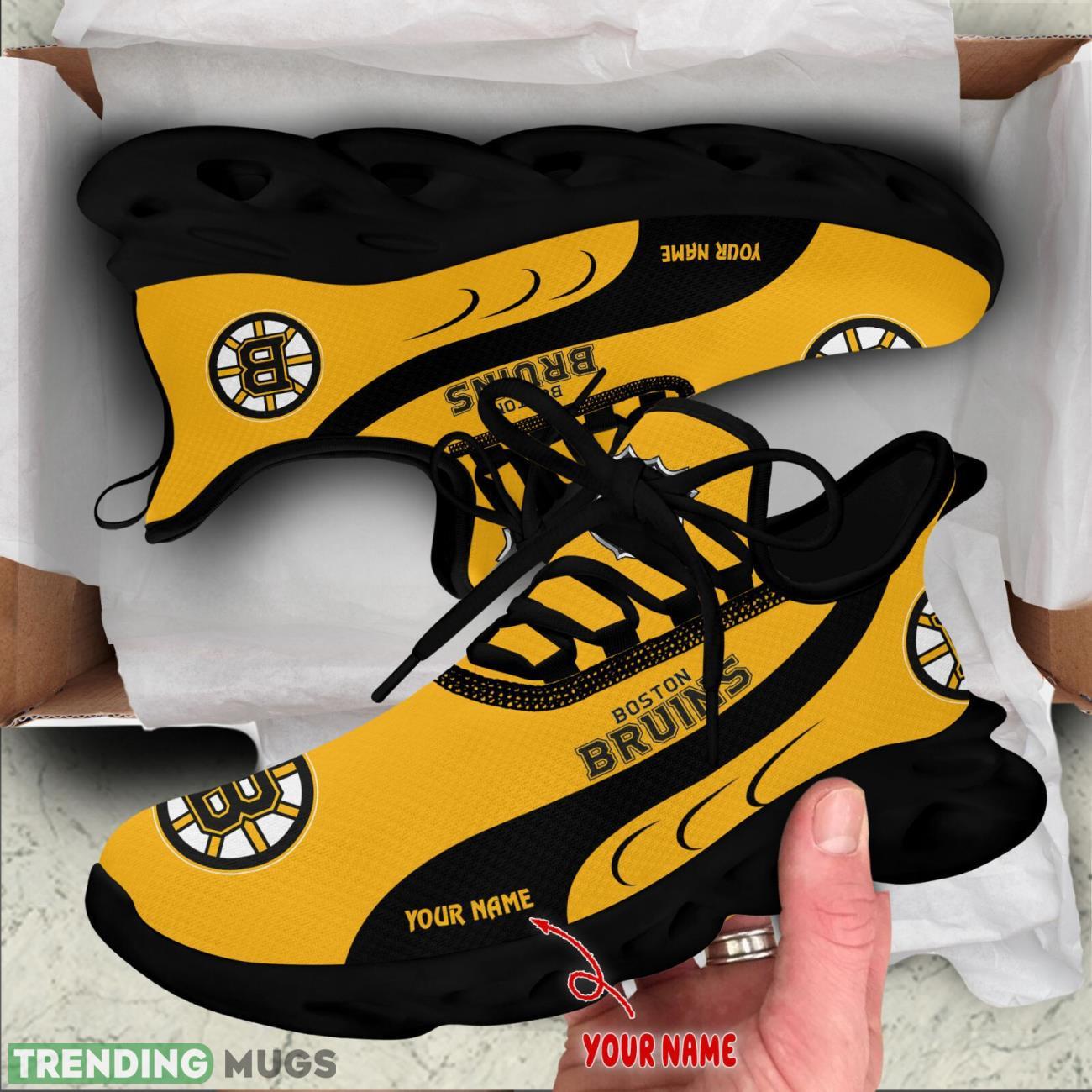 Boston Bruins Max Soul Shoes Custom Name Personalized Sneakers Running Gift Max Soul Boston Bruins Max Soul Shoes Custom Name Personalized Sneakers Running Gift Max Soul