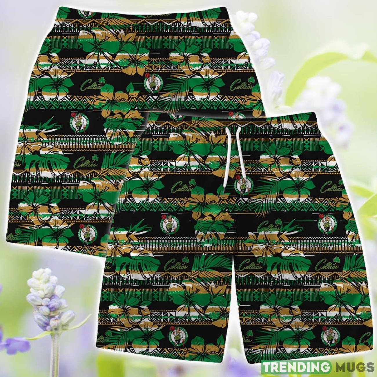 Boston Celtics Hawaii Set Pattern Vintage 3D Hawaiian Shirt And Shorts Hawaiian & Short Boston Celtics Hawaii Set Pattern Vintage 3D Hawaiian Shirt And Shorts Hawaiian & Short