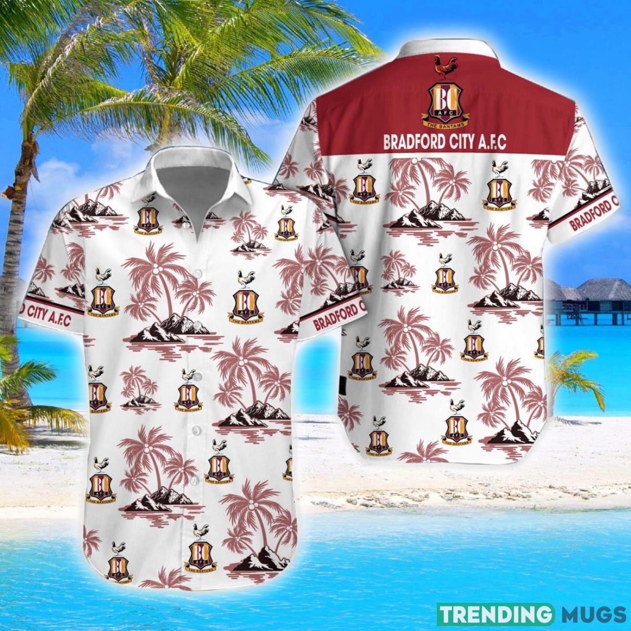 Bradford City Coconut Vintage Pattern Beach 3D Hawaiian Shirt And Shorts Product Photo 1 Bradford City Coconut Vintage Pattern Beach 3D Hawaiian Shirt And Shorts Product Photo 1