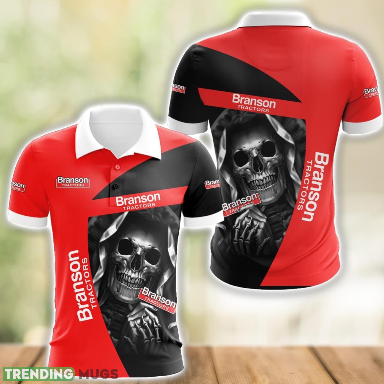 Branson Logo and Skull 3D Polo Shirt Halloween Gift Product Photo 1 Branson Logo and Skull 3D Polo Shirt Halloween Gift Product Photo 1