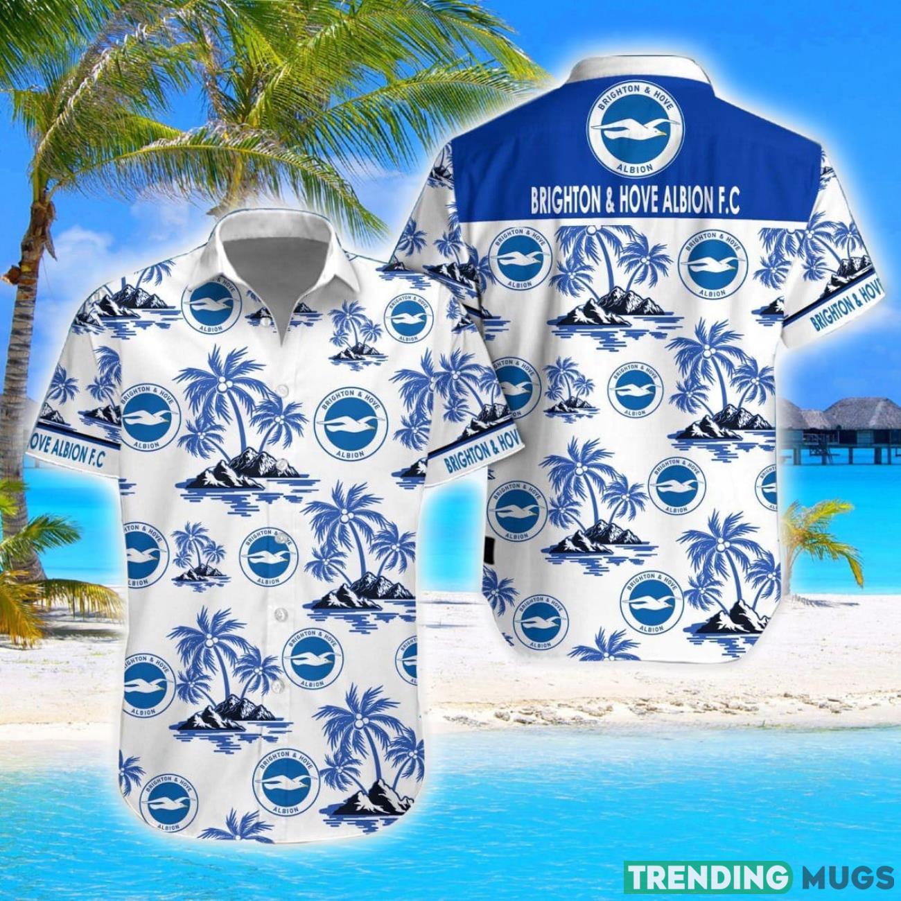 Brighton & Hove Albion F.C Coconut Vintage Pattern Beach 3D Hawaiian Shirt And Shorts Product Photo 1 Brighton & Hove Albion F.C Coconut Vintage Pattern Beach 3D Hawaiian Shirt And Shorts Product Photo 1