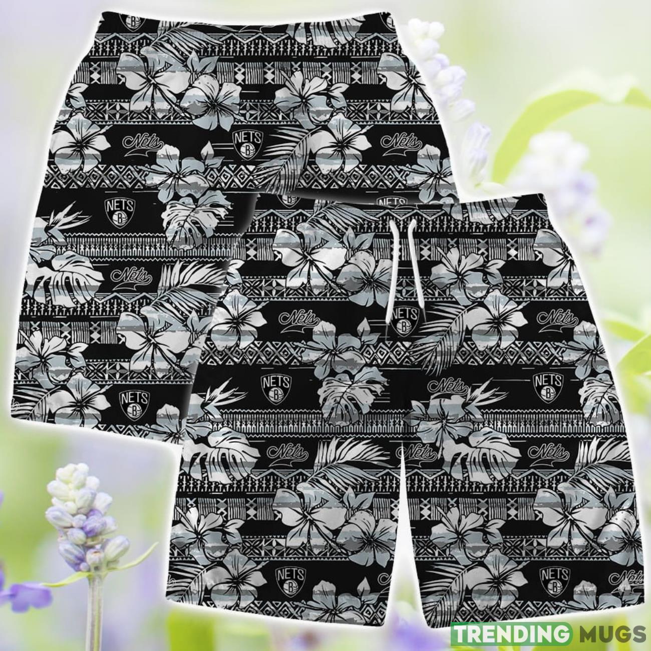 Brooklyn Nets Hawaii Set Pattern Vintage 3D Hawaiian Shirt And Shorts Hawaiian & Short Brooklyn Nets Hawaii Set Pattern Vintage 3D Hawaiian Shirt And Shorts Hawaiian & Short