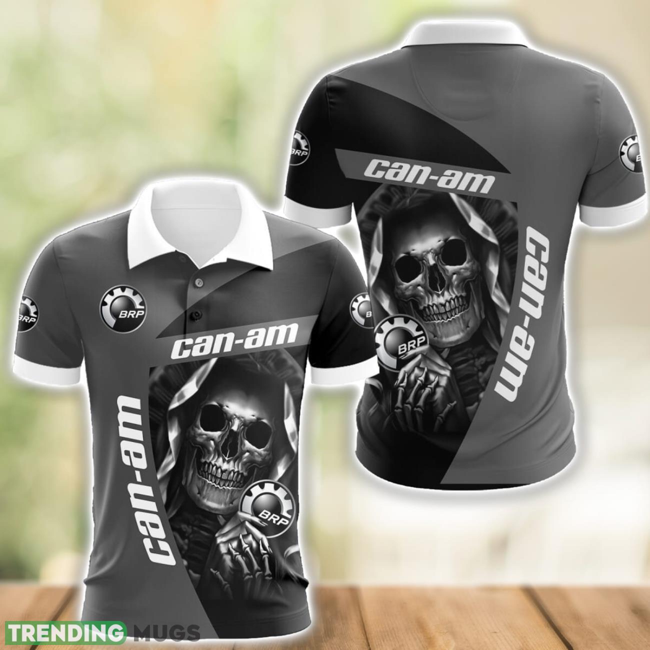 BRP Can-am Logo and Skull 3D Polo Shirt Halloween Gift Product Photo 1 BRP Can-am Logo and Skull 3D Polo Shirt Halloween Gift Product Photo 1