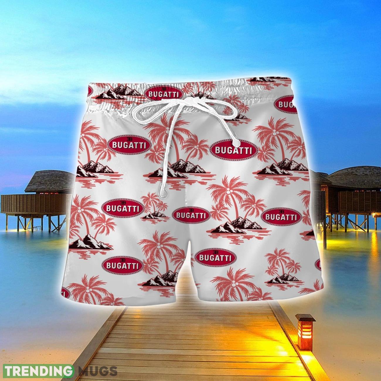 Bugati Coconut Vintage Beach Pattern Hawaiian Shirt And Shorts Set For Fans Hawaiian & Short Bugati Coconut Vintage Beach Pattern Hawaiian Shirt And Shorts Set For Fans Hawaiian & Short