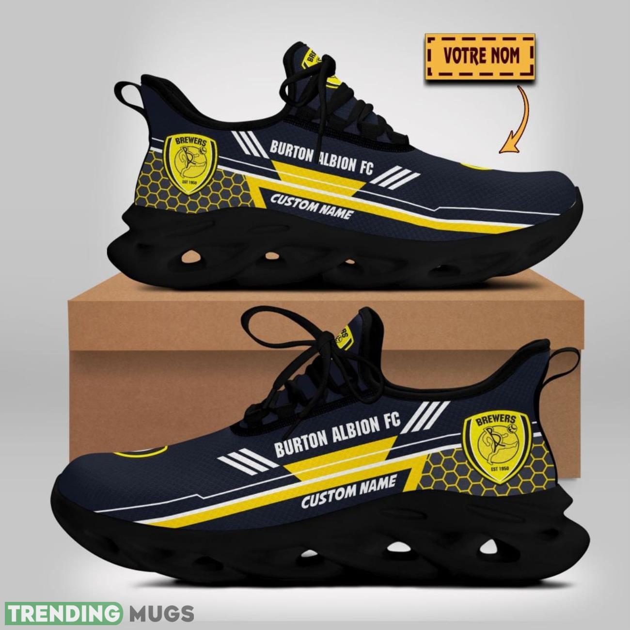 Burton Albion F.C Max Soul Shoes Custom Name For Fans Sneakers Trending Gift Running Product Photo 1