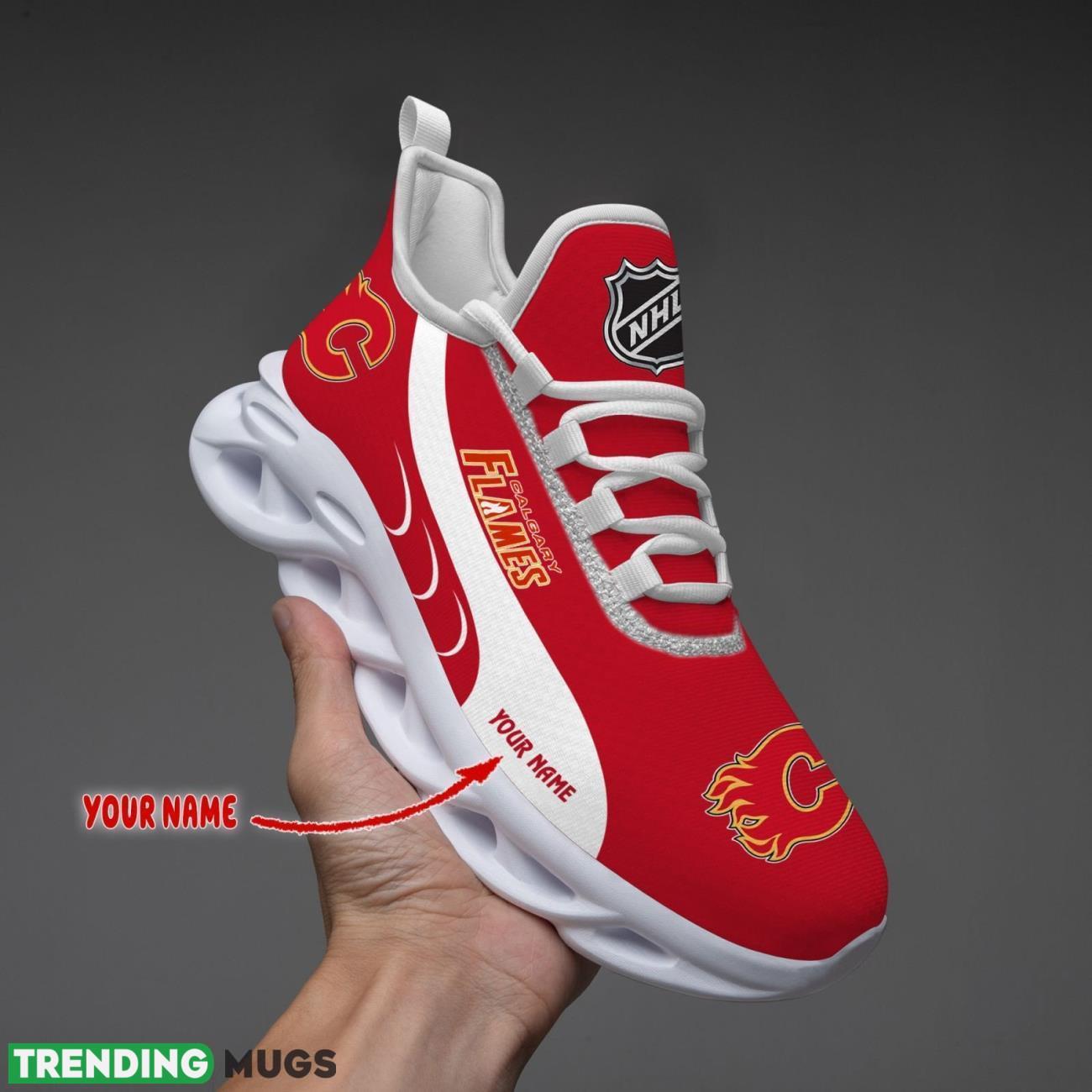 Calgary Flames Max Soul Shoes Custom Name Personalized Sneakers Running Gift Product Photo 1 Calgary Flames Max Soul Shoes Custom Name Personalized Sneakers Running Gift Product Photo 1