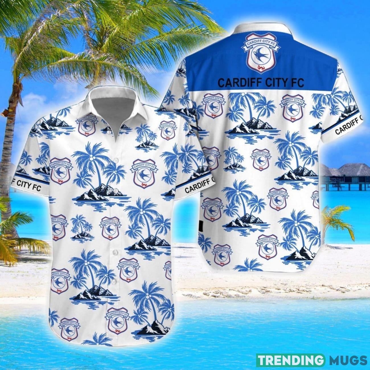 Cardiff City F.C Coconut Vintage Pattern Beach 3D Hawaiian Shirt And Shorts Product Photo 1 Cardiff City F.C Coconut Vintage Pattern Beach 3D Hawaiian Shirt And Shorts Product Photo 1