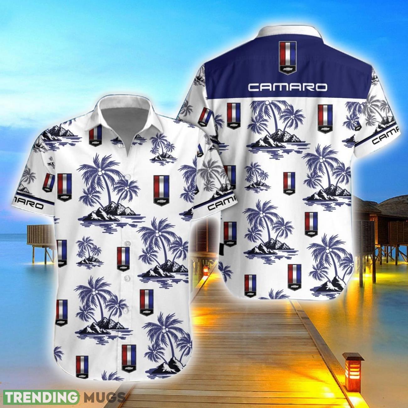 Chevrolet Camaro Coconut Vintage Beach Pattern Hawaiian Shirt And Shorts Set For Fans Product Photo 1 Chevrolet Camaro Coconut Vintage Beach Pattern Hawaiian Shirt And Shorts Set For Fans Product Photo 1