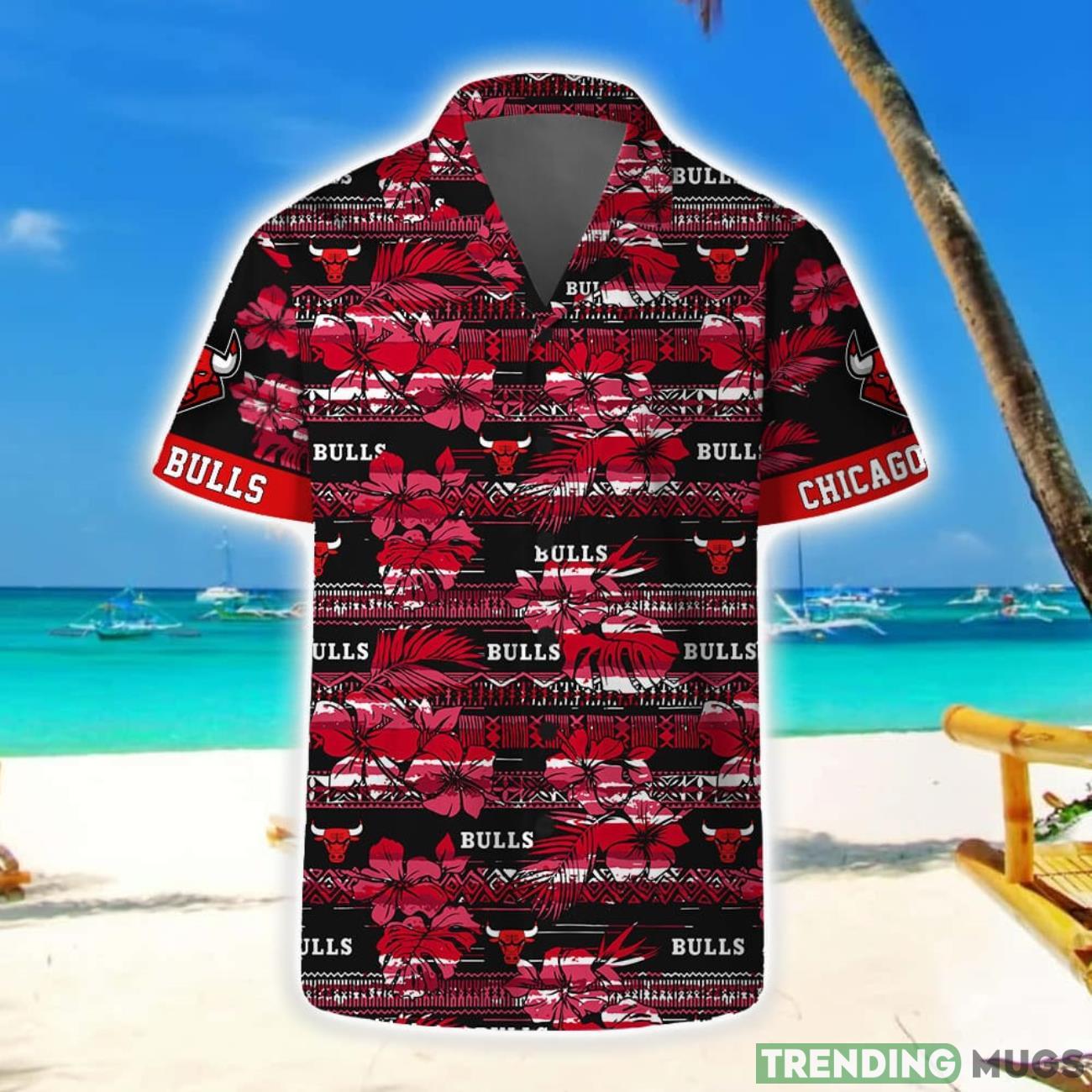 Chicago Bulls Hawaii Set Pattern Vintage 3D Hawaiian Shirt And Shorts Product Photo 1 Chicago Bulls Hawaii Set Pattern Vintage 3D Hawaiian Shirt And Shorts Product Photo 1