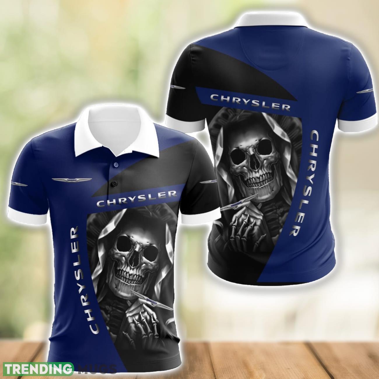 Chrysler Logo and Skull 3D Polo Shirt Halloween Gift Product Photo 1 Chrysler Logo and Skull 3D Polo Shirt Halloween Gift Product Photo 1