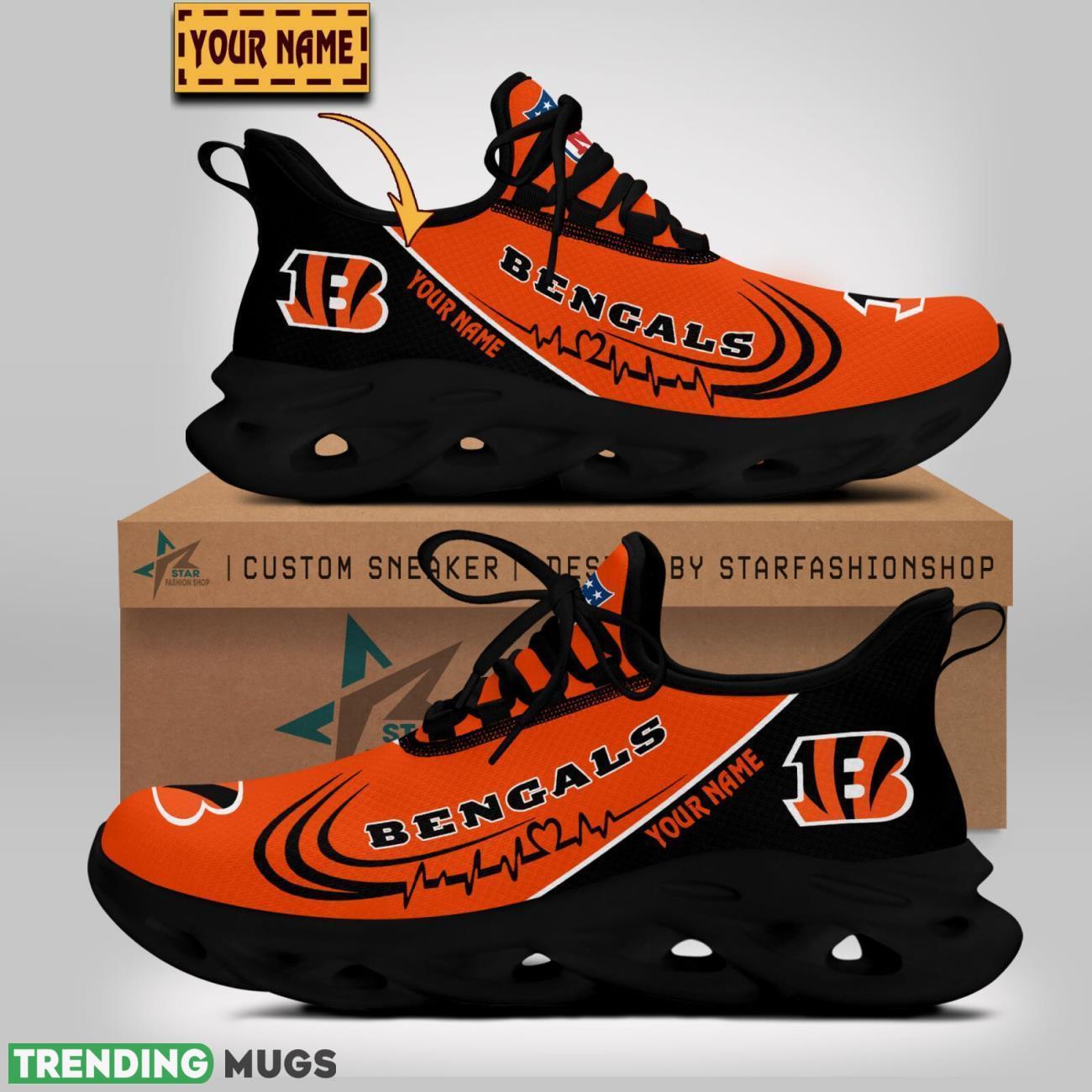 Cincinnati Bengals Lover Running Sneakers Sport Max Soul Shoes For Men Women Custom Name Max Soul Cincinnati Bengals Lover Running Sneakers Sport Max Soul Shoes For Men Women Custom Name Max Soul