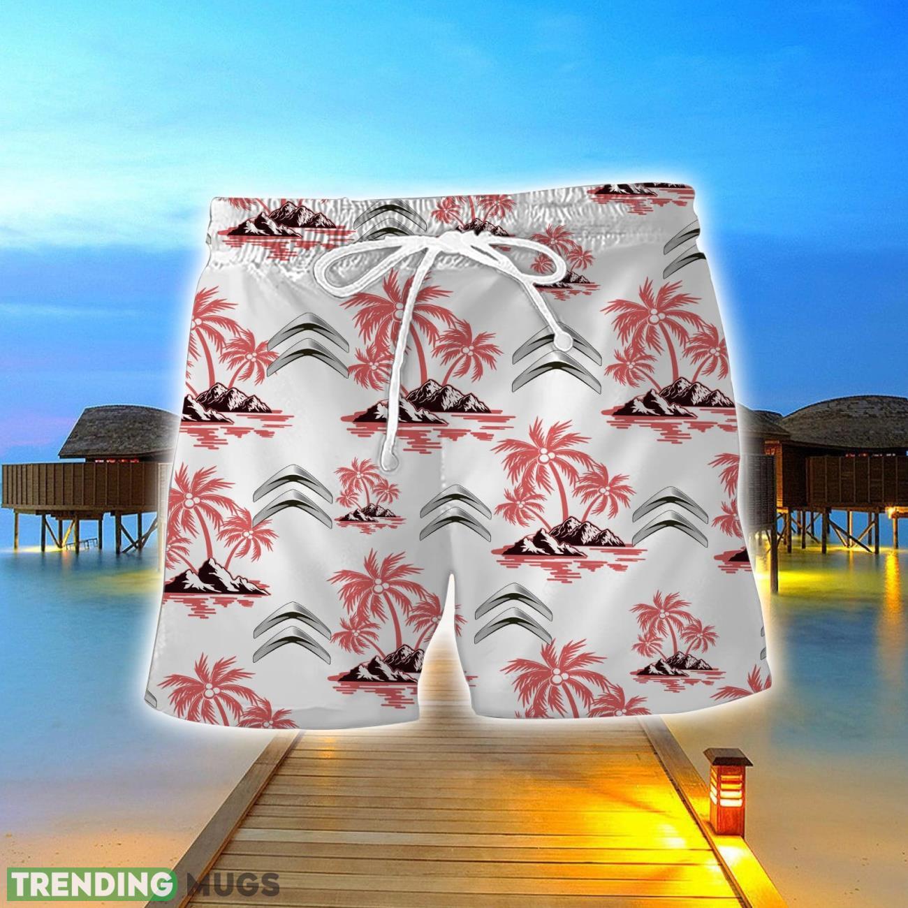 Citroen Coconut Vintage Beach Pattern Hawaiian Shirt And Shorts Set For Fans Hawaiian & Short Citroen Coconut Vintage Beach Pattern Hawaiian Shirt And Shorts Set For Fans Hawaiian & Short