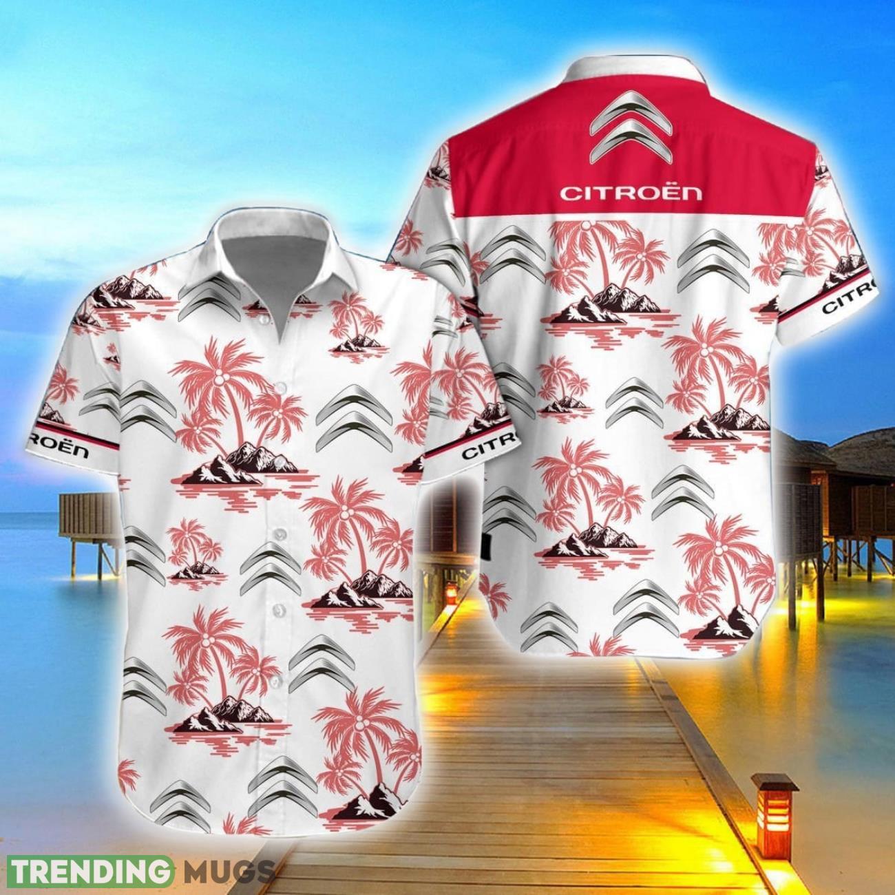 Citroen Coconut Vintage Beach Pattern Hawaiian Shirt And Shorts Set For Fans Product Photo 1 Citroen Coconut Vintage Beach Pattern Hawaiian Shirt And Shorts Set For Fans Product Photo 1