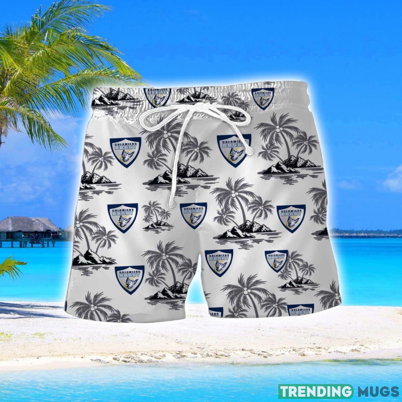 Colomiers Rugby Coconut Vintage Pattern Beach 3D Hawaiian Shirt And Shorts Hawaiian & Short Colomiers Rugby Coconut Vintage Pattern Beach 3D Hawaiian Shirt And Shorts Hawaiian & Short