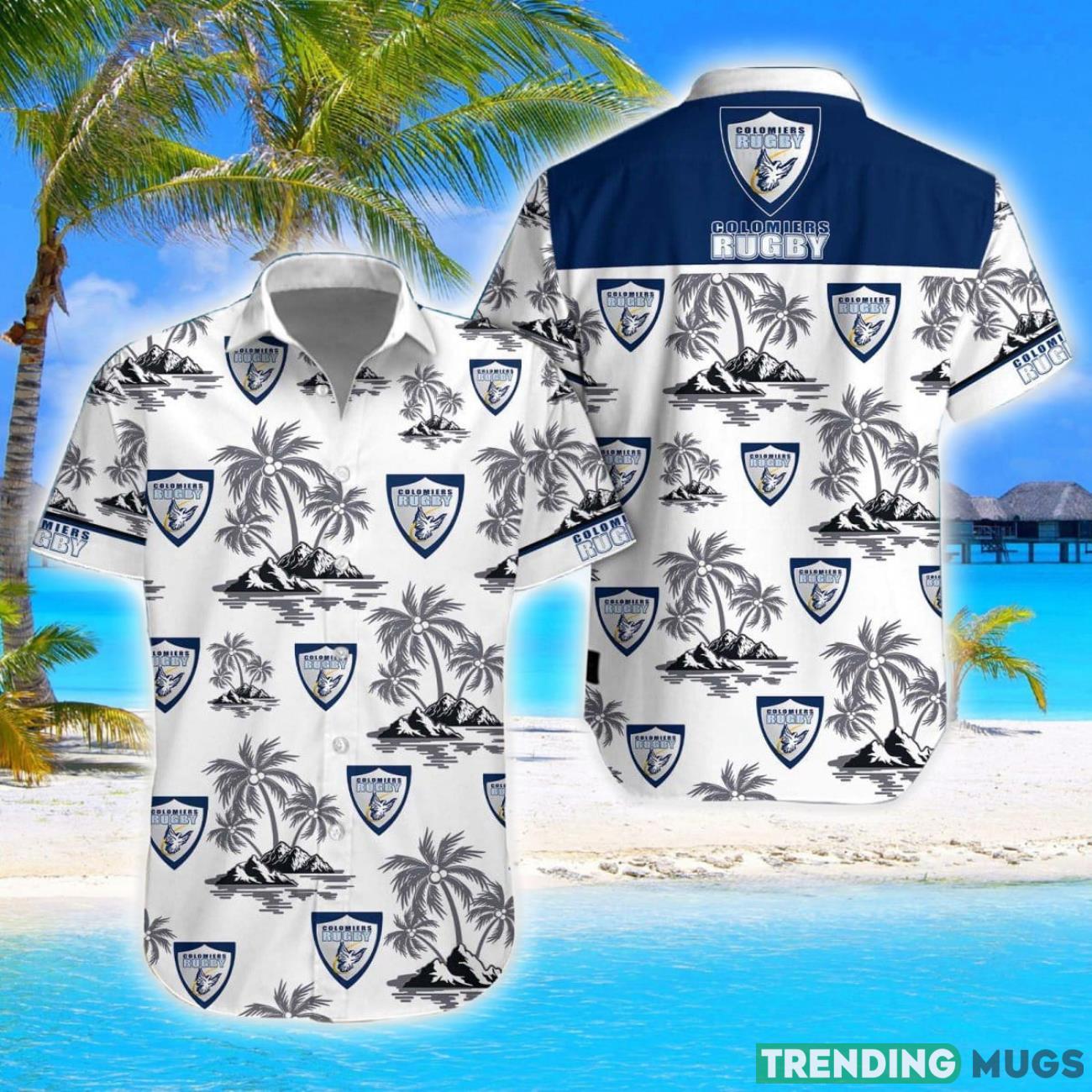 Colomiers Rugby Coconut Vintage Pattern Beach 3D Hawaiian Shirt And Shorts Product Photo 1 Colomiers Rugby Coconut Vintage Pattern Beach 3D Hawaiian Shirt And Shorts Product Photo 1