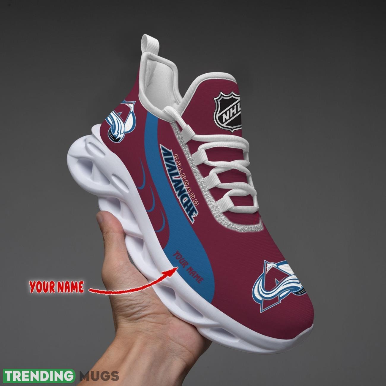 Colorado Avalanche Max Soul Shoes Custom Name Personalized Sneakers Running Gift Product Photo 1 Colorado Avalanche Max Soul Shoes Custom Name Personalized Sneakers Running Gift Product Photo 1