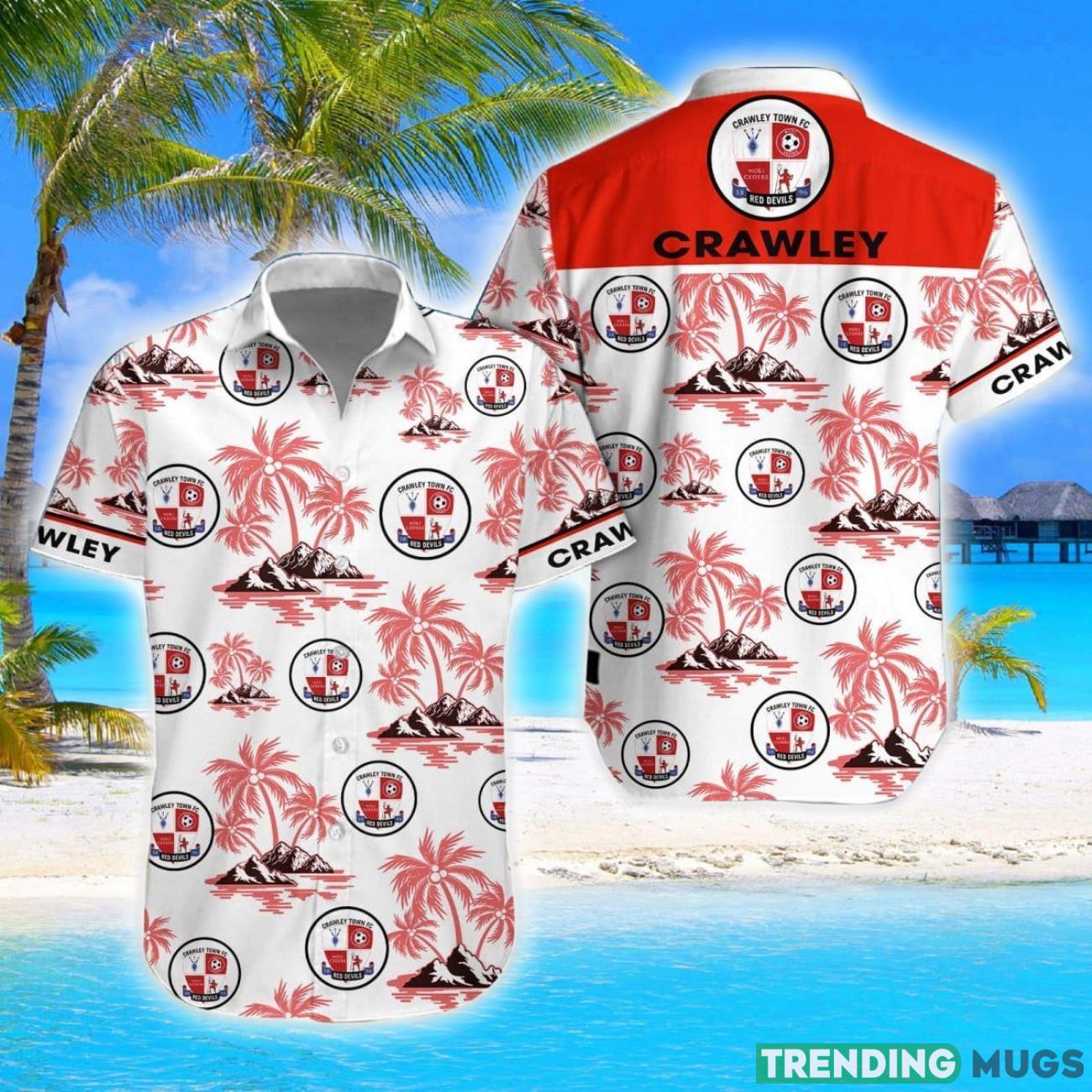 Crawley Town Coconut Vintage Pattern Beach 3D Hawaiian Shirt And Shorts Product Photo 1 Crawley Town Coconut Vintage Pattern Beach 3D Hawaiian Shirt And Shorts Product Photo 1