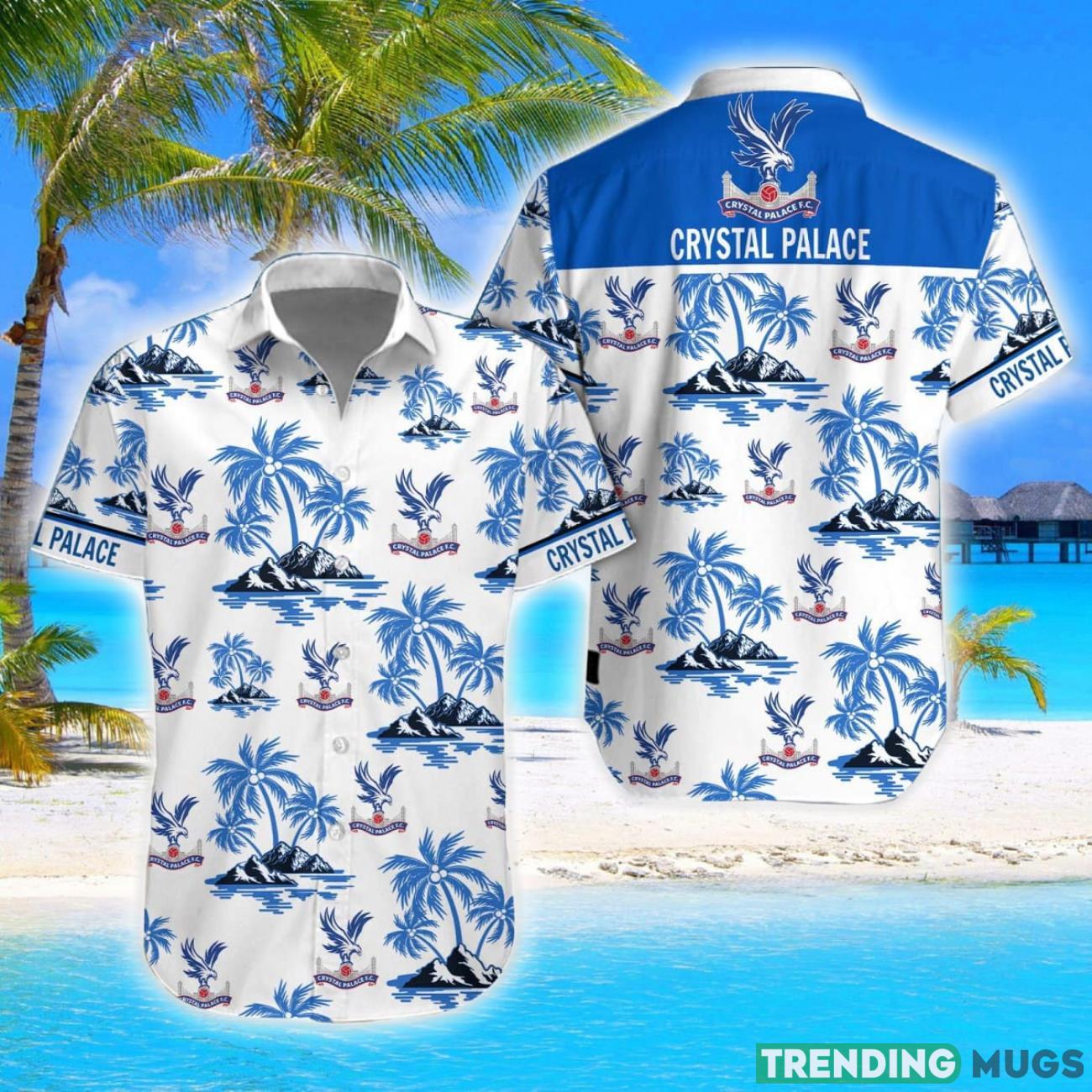 Crystal Palace F.C Coconut Vintage Pattern Beach 3D Hawaiian Shirt And Shorts Product Photo 1 Crystal Palace F.C Coconut Vintage Pattern Beach 3D Hawaiian Shirt And Shorts Product Photo 1