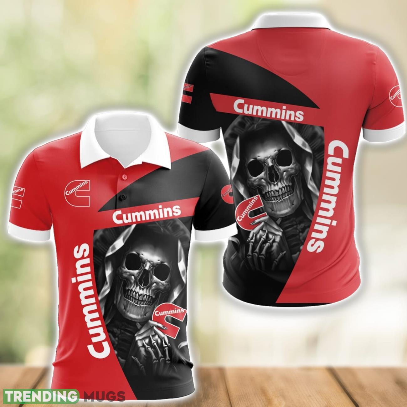 Cummins Logo and Skull 3D Polo Shirt Halloween Gift Product Photo 1 Cummins Logo and Skull 3D Polo Shirt Halloween Gift Product Photo 1