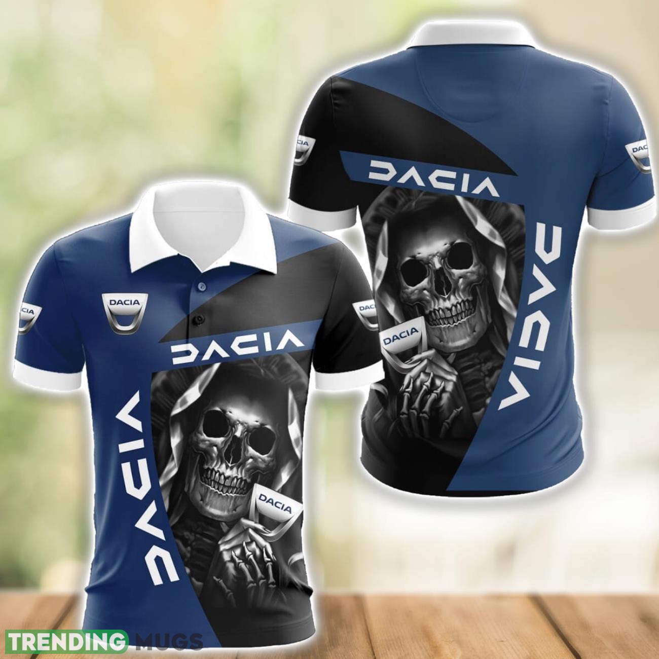Dacia Logo and Skull 3D Polo Shirt Halloween Gift Product Photo 1 Dacia Logo and Skull 3D Polo Shirt Halloween Gift Product Photo 1
