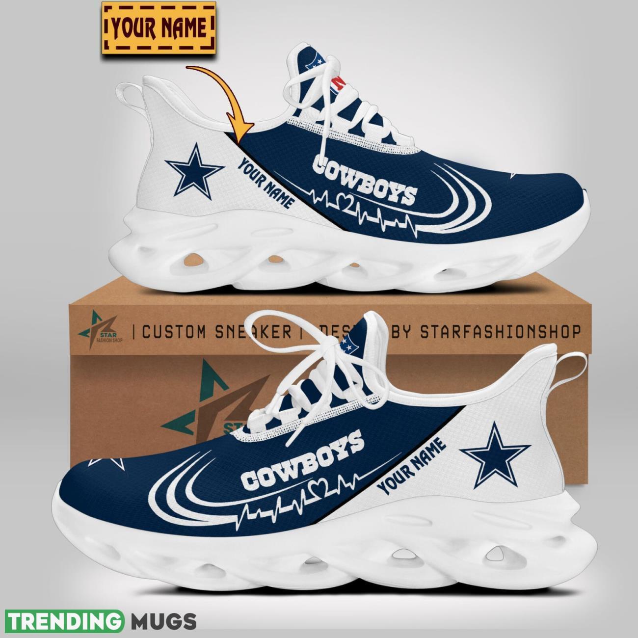 Dallas Cowboys Lover Running Sneakers Sport Max Soul Shoes For Men Women Custom Name Max Soul Dallas Cowboys Lover Running Sneakers Sport Max Soul Shoes For Men Women Custom Name Max Soul