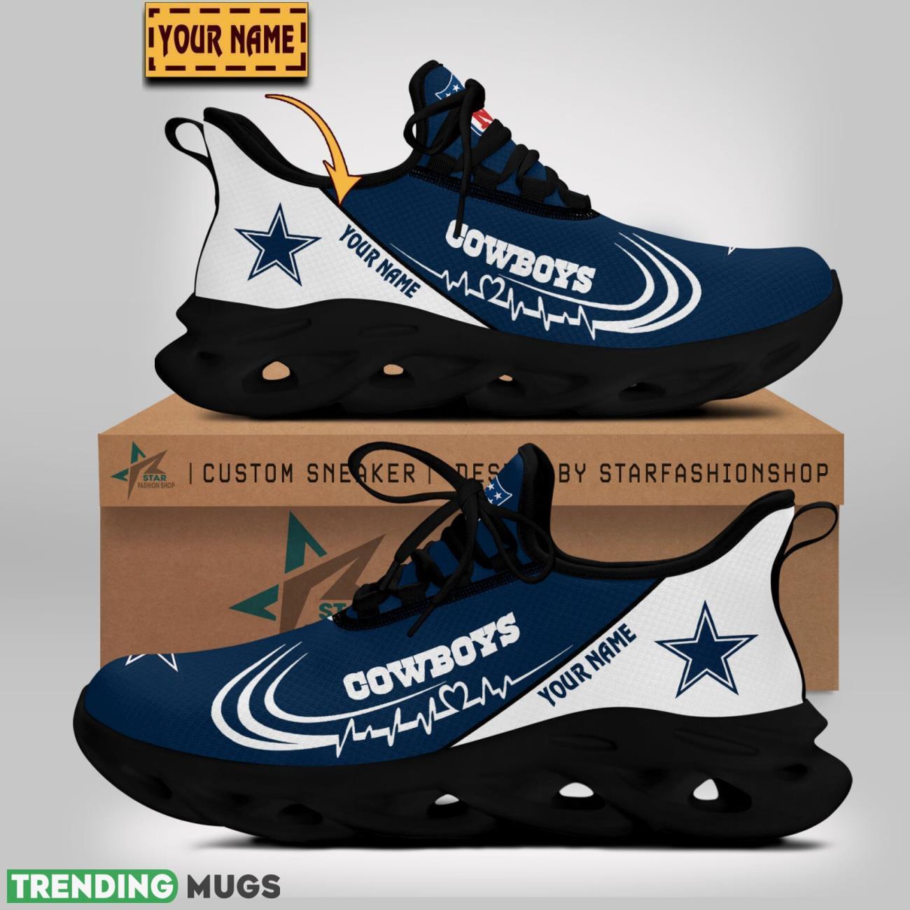 Dallas Cowboys Lover Running Sneakers Sport Max Soul Shoes For Men Women Custom Name Max Soul Dallas Cowboys Lover Running Sneakers Sport Max Soul Shoes For Men Women Custom Name Max Soul