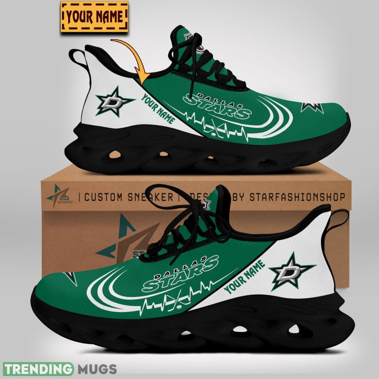 Dallas Stars Lover Running Sneakers Sport Max Soul Shoes For Men Women Custom Name Max Soul Dallas Stars Lover Running Sneakers Sport Max Soul Shoes For Men Women Custom Name Max Soul