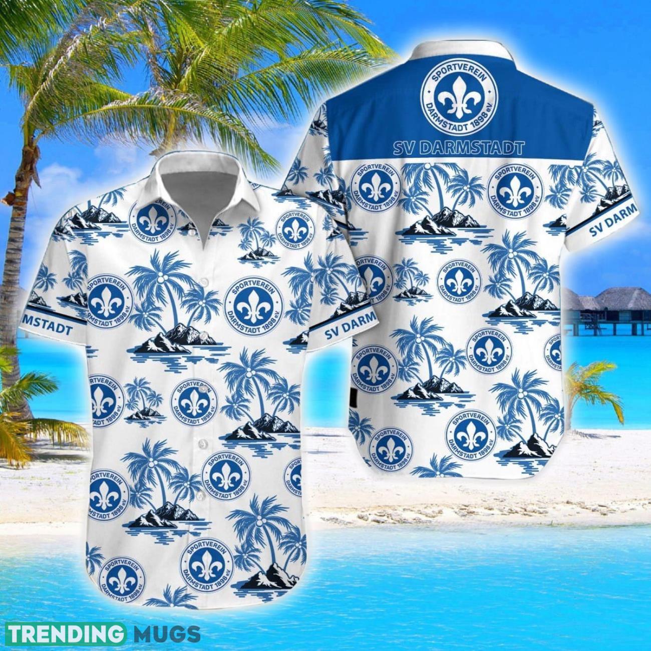 Darmstadt 98 Coconut Vintage Pattern Beach 3D Hawaiian Shirt And Shorts Product Photo 1