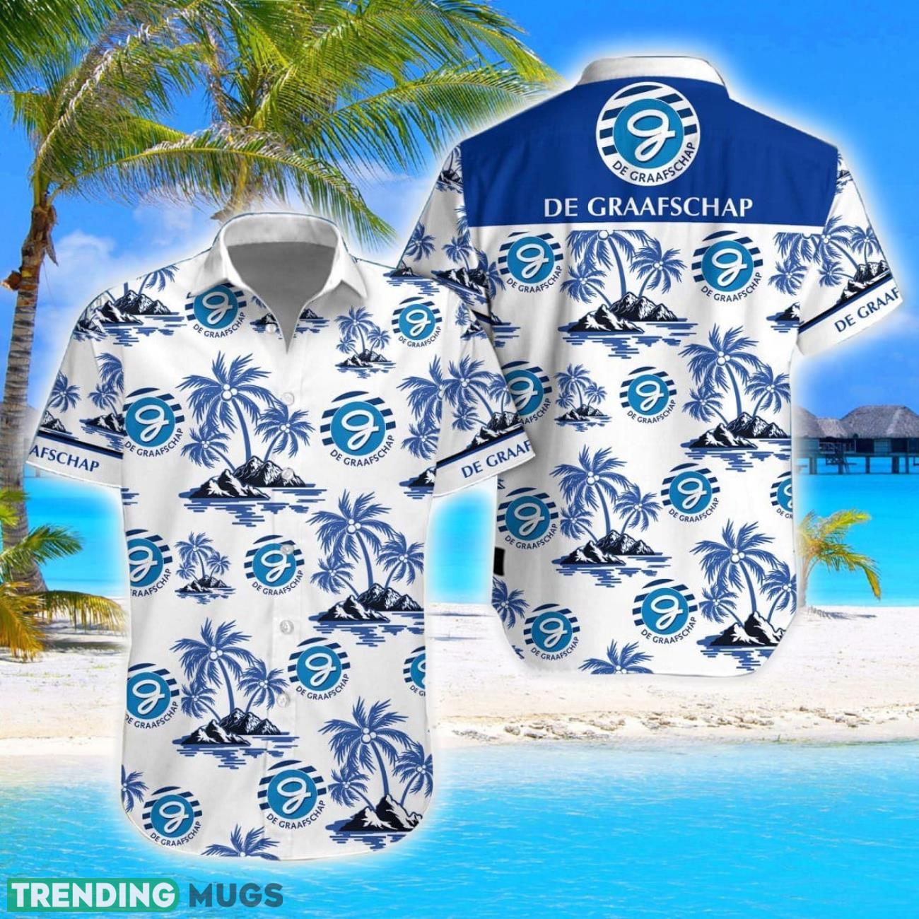 De Graafschap Coconut Vintage Pattern Beach 3D Hawaiian Shirt And Shorts Product Photo 1