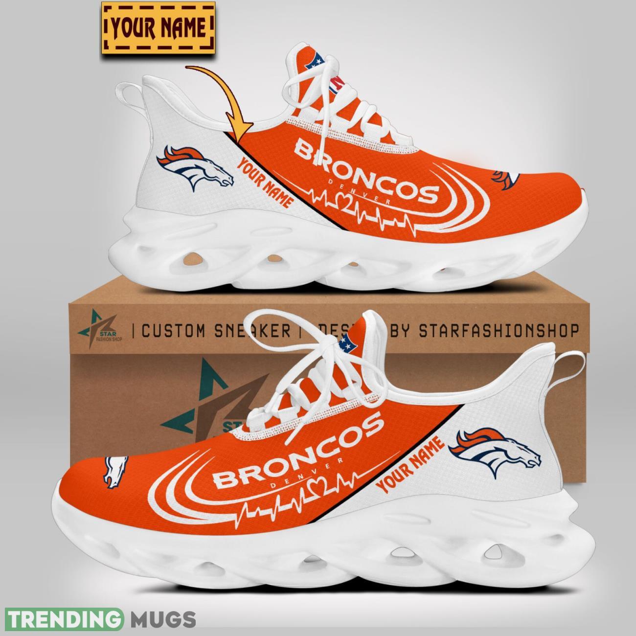 Denver Broncos Lover Running Sneakers Sport Max Soul Shoes For Men Women Custom Name Max Soul Denver Broncos Lover Running Sneakers Sport Max Soul Shoes For Men Women Custom Name Max Soul