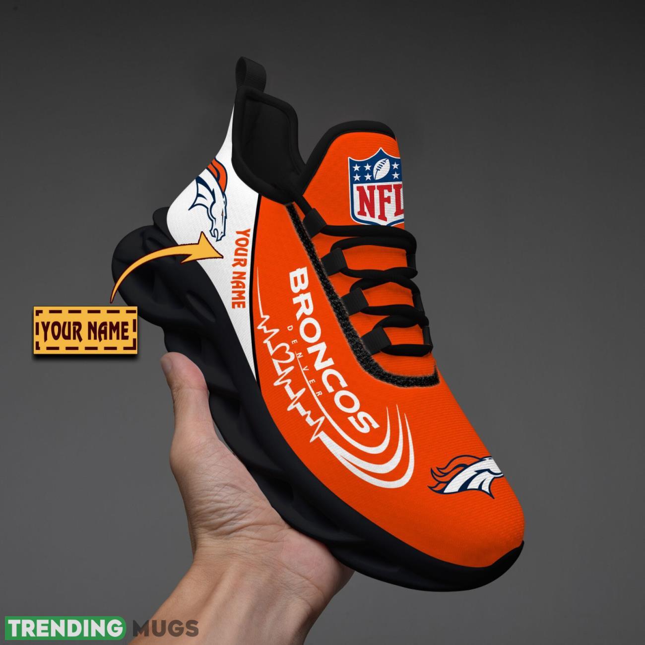 Denver Broncos Lover Running Sneakers Sport Max Soul Shoes For Men Women Custom Name Max Soul Denver Broncos Lover Running Sneakers Sport Max Soul Shoes For Men Women Custom Name Max Soul