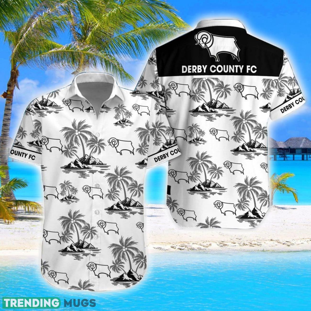 Derby County Coconut Vintage Pattern Beach 3D Hawaiian Shirt And Shorts Product Photo 1