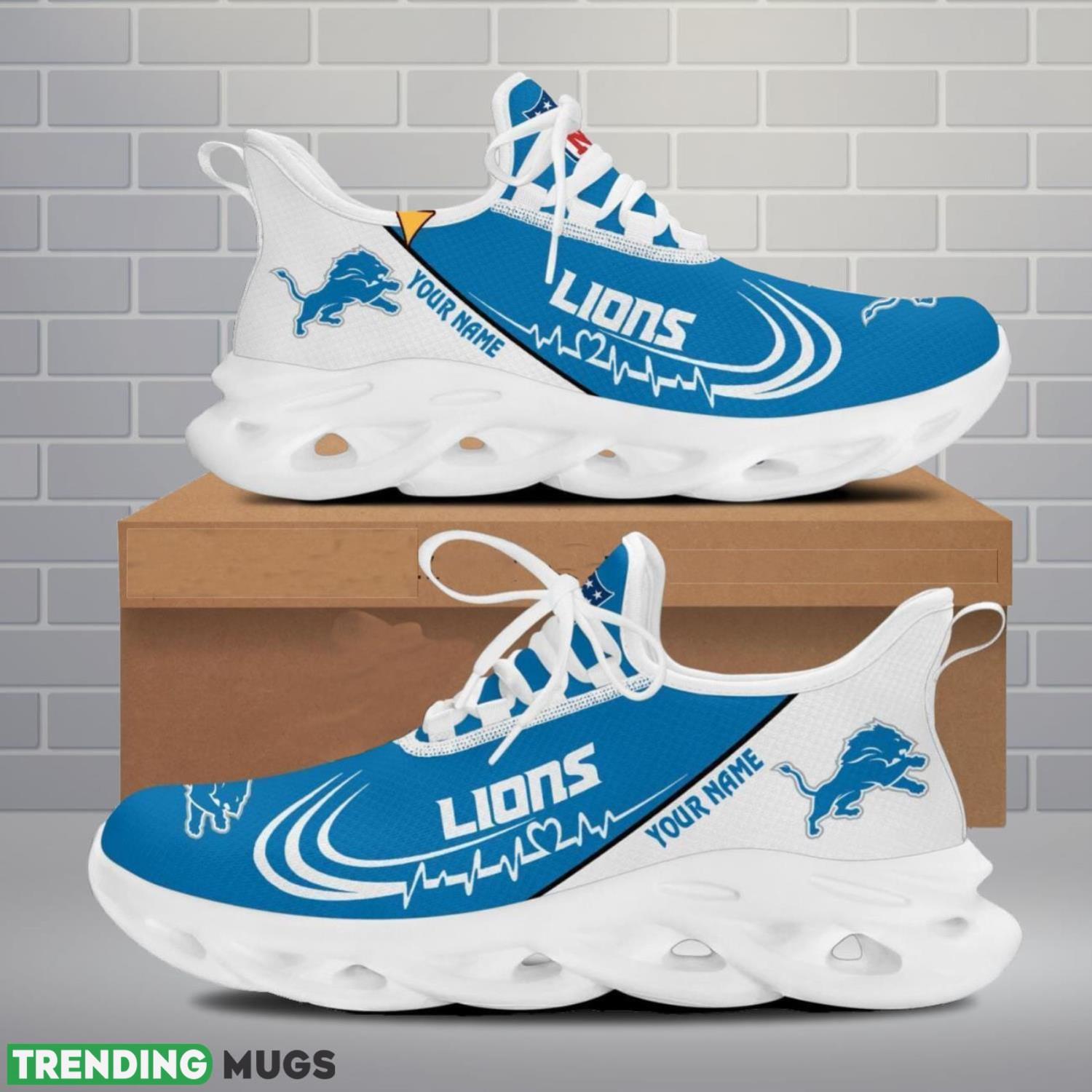 Detroit Lions Lover Running Sneakers Sport Max Soul Shoes For Men Women Custom Name Max Soul Detroit Lions Lover Running Sneakers Sport Max Soul Shoes For Men Women Custom Name Max Soul