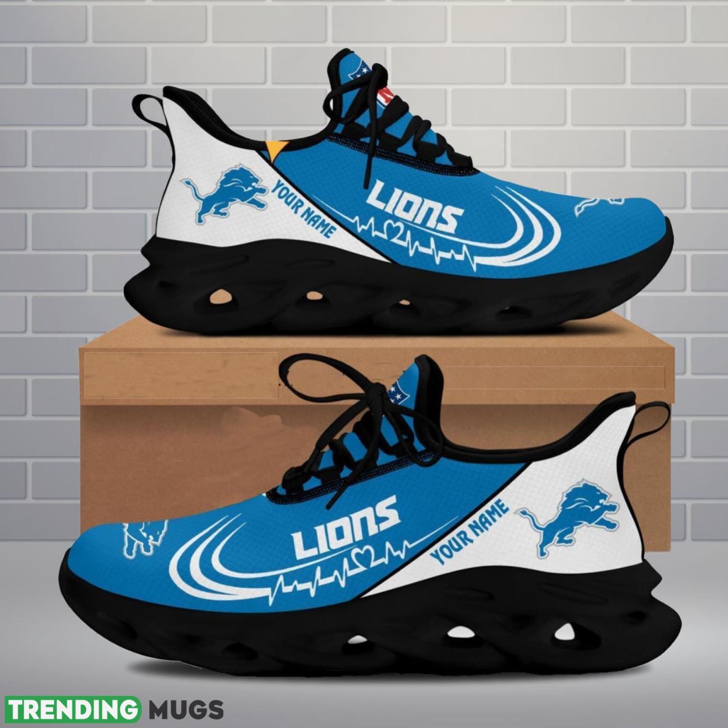 Detroit Lions Lover Running Sneakers Sport Max Soul Shoes For Men Women Custom Name Max Soul Detroit Lions Lover Running Sneakers Sport Max Soul Shoes For Men Women Custom Name Max Soul