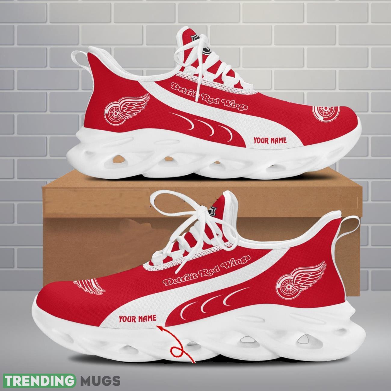 Detroit Red Wings Max Soul Shoes Custom Name Personalized Sneakers Running Gift Max Soul Detroit Red Wings Max Soul Shoes Custom Name Personalized Sneakers Running Gift Max Soul