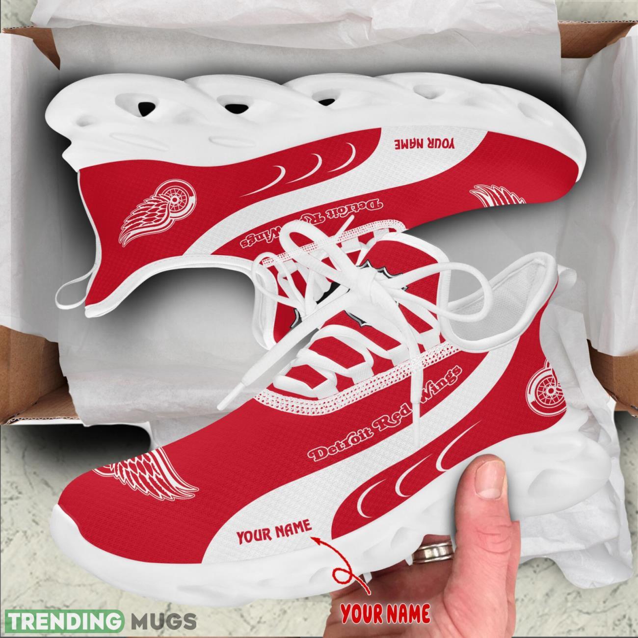 Detroit Red Wings Max Soul Shoes Custom Name Personalized Sneakers Running Gift Max Soul Detroit Red Wings Max Soul Shoes Custom Name Personalized Sneakers Running Gift Max Soul