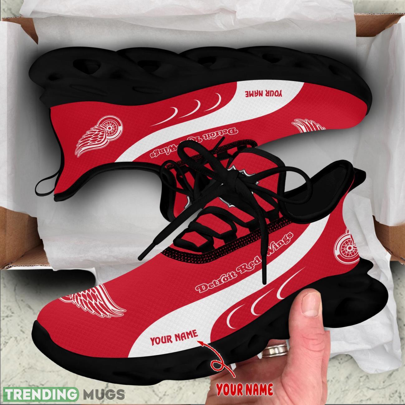 Detroit Red Wings Max Soul Shoes Custom Name Personalized Sneakers Running Gift Max Soul Detroit Red Wings Max Soul Shoes Custom Name Personalized Sneakers Running Gift Max Soul