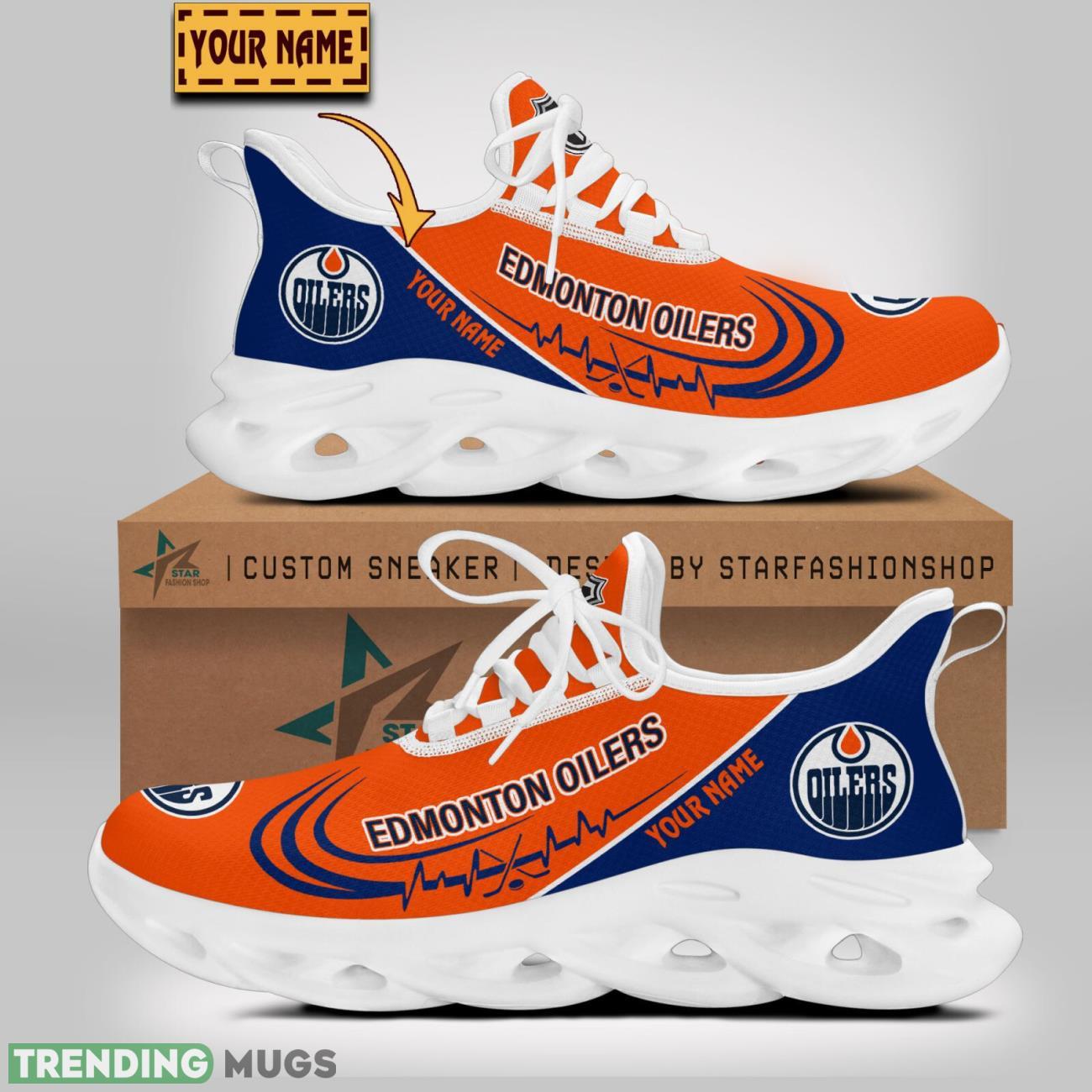 Edmonton Oilers Lover Running Sneakers Sport Max Soul Shoes For Men Women Custom Name Max Soul Edmonton Oilers Lover Running Sneakers Sport Max Soul Shoes For Men Women Custom Name Max Soul