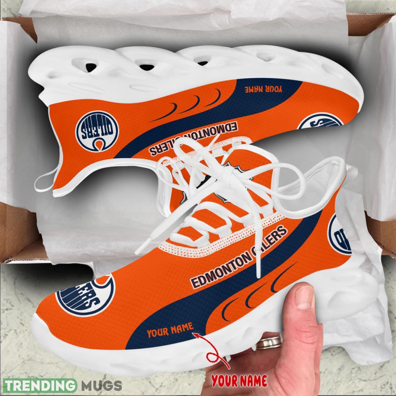 Edmonton Oilers Max Soul Shoes Custom Name Personalized Sneakers Running Gift Max Soul Edmonton Oilers Max Soul Shoes Custom Name Personalized Sneakers Running Gift Max Soul