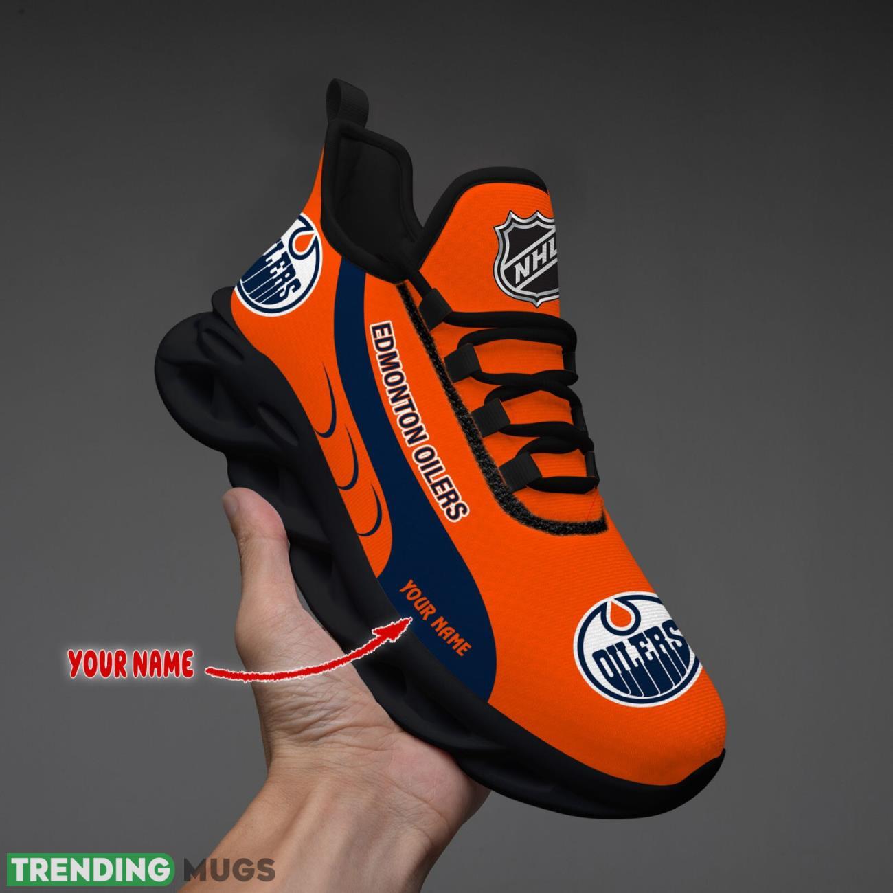 Edmonton Oilers Max Soul Shoes Custom Name Personalized Sneakers Running Gift Max Soul Edmonton Oilers Max Soul Shoes Custom Name Personalized Sneakers Running Gift Max Soul