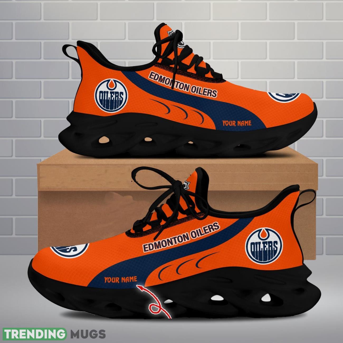 Edmonton Oilers Max Soul Shoes Custom Name Personalized Sneakers Running Gift Max Soul Edmonton Oilers Max Soul Shoes Custom Name Personalized Sneakers Running Gift Max Soul