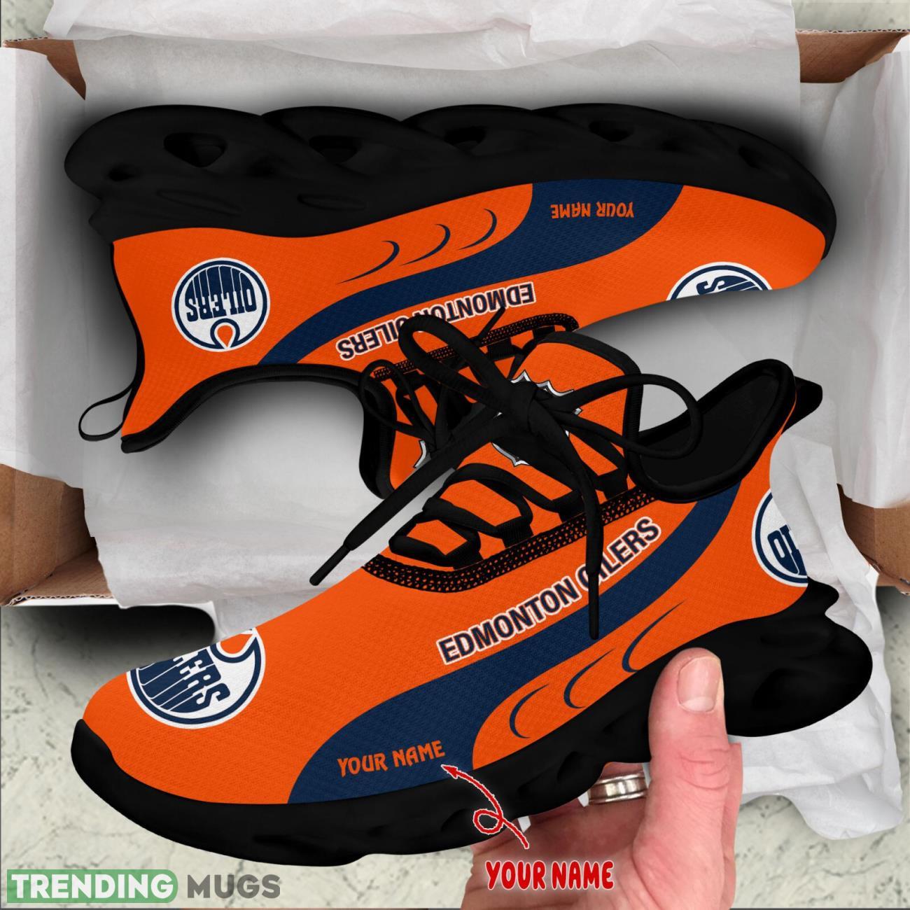 Edmonton Oilers Max Soul Shoes Custom Name Personalized Sneakers Running Gift Max Soul Edmonton Oilers Max Soul Shoes Custom Name Personalized Sneakers Running Gift Max Soul