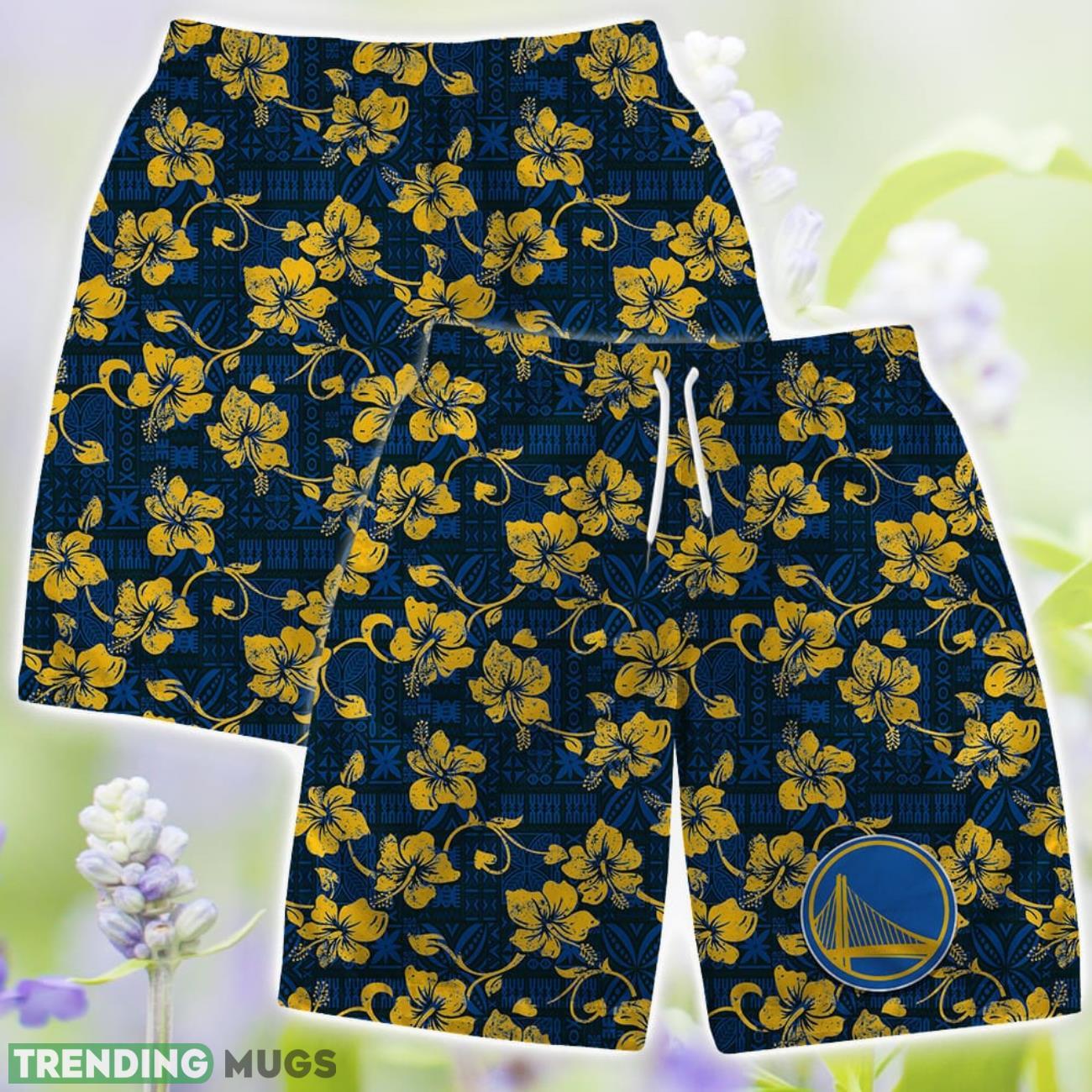 Golden State Warriors Logo Pattern Vintage Aloha Hawaiian Shirts And Beach Shorts Hawaiian & Short Golden State Warriors Logo Pattern Vintage Aloha Hawaiian Shirts And Beach Shorts Hawaiian & Short