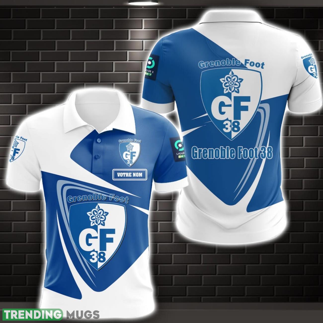 Grenoble Foot 38 3D Polo Shirt Sport Gift For Men Custom Name Product Photo 1 Grenoble Foot 38 3D Polo Shirt Sport Gift For Men Custom Name Product Photo 1