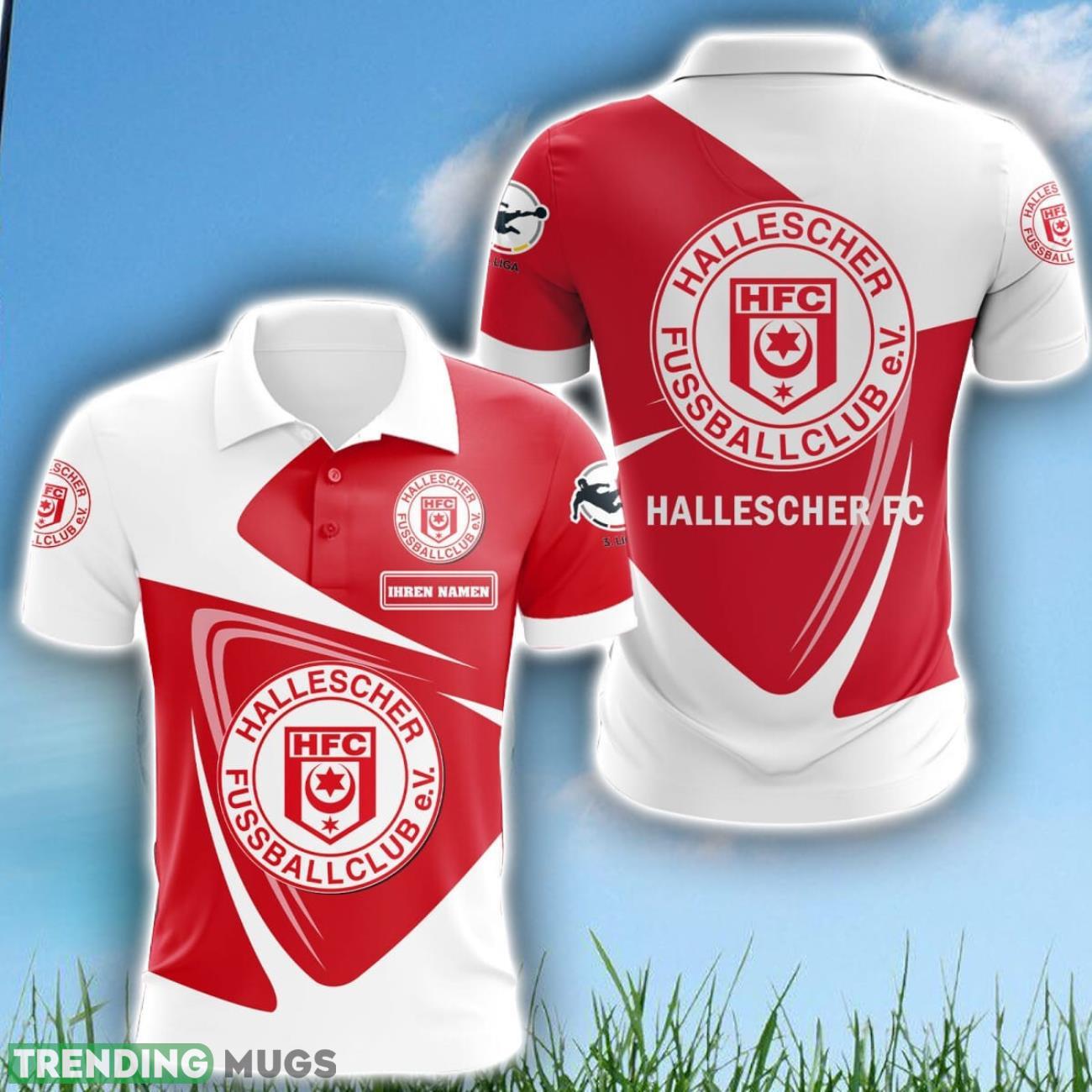 Hallescher FC 3D Polo Shirt Sport Gift For Men Custom Name Product Photo 1 Hallescher FC 3D Polo Shirt Sport Gift For Men Custom Name Product Photo 1