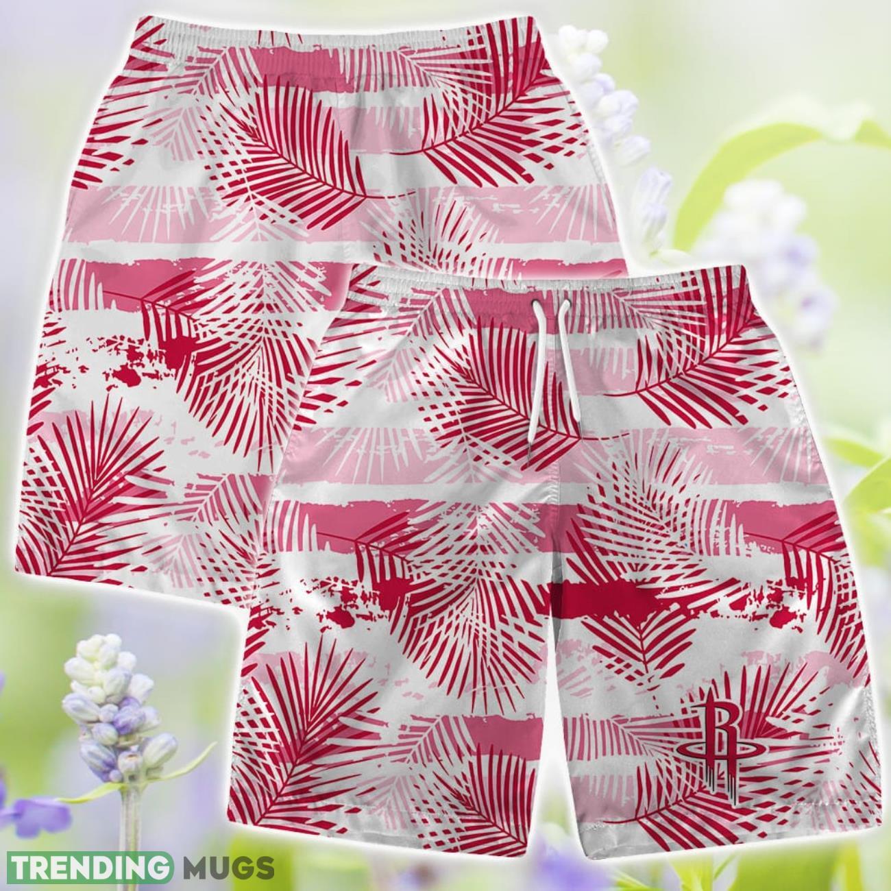 Houston Rockets Summer Hawaii Team Shirt Pattern Leaves Tropical Hawaiian Shirts And Beach Shorts Hawaiian & Short Houston Rockets Summer Hawaii Team Shirt Pattern Leaves Tropical Hawaiian Shirts And Beach Shorts Hawaiian & Short