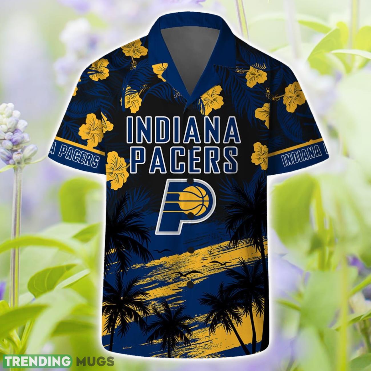 Indiana Pacers NBA Floral 3D Hawaiian Shirt And Shorts Product Photo 1 Indiana Pacers NBA Floral 3D Hawaiian Shirt And Shorts Product Photo 1