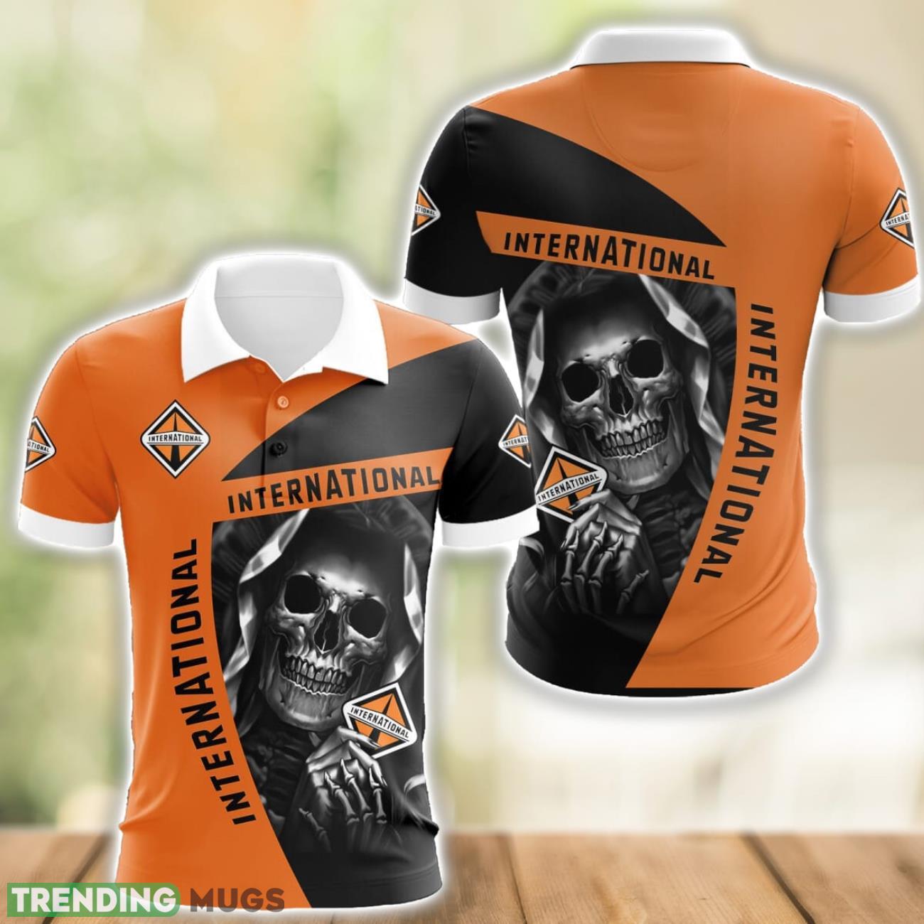 International Logo and Skull 3D Polo Shirt Halloween Gift Product Photo 1 International Logo and Skull 3D Polo Shirt Halloween Gift Product Photo 1