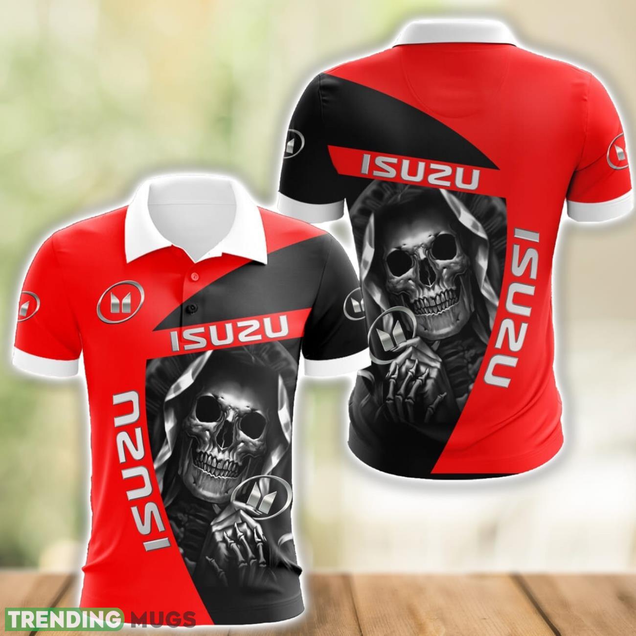 Isuzu Logo and Skull 3D Polo Shirt Halloween Gift Product Photo 1 Isuzu Logo and Skull 3D Polo Shirt Halloween Gift Product Photo 1